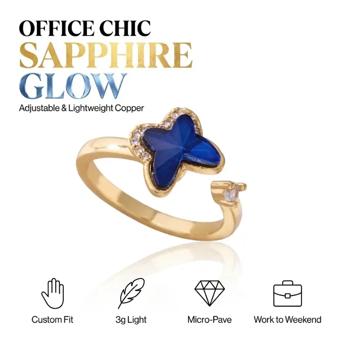 Elegant Butterfly Ring Accessories | Adjustable Fit & Tarnish Proof | Everyday Commute & Mom Birthday Gifts