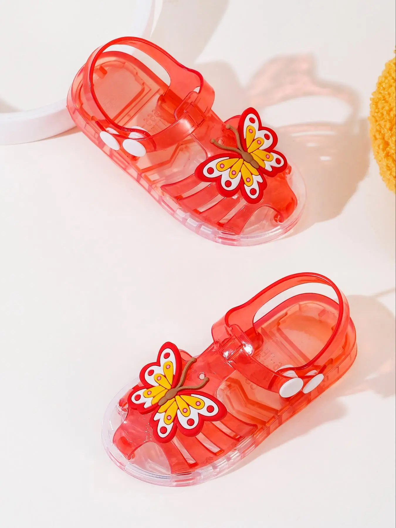 Cute Butterfly Decor Jelly Sandals, Fashionable Sandals for Girls, Casual Comfortable Shoes for Summer, Lightweight Breathable Shoes for Daily Wear