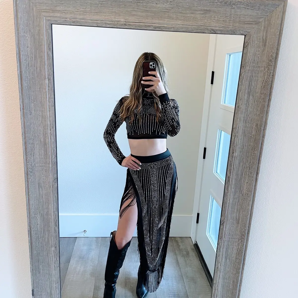 Women’s Rhinestone Fringe Set
