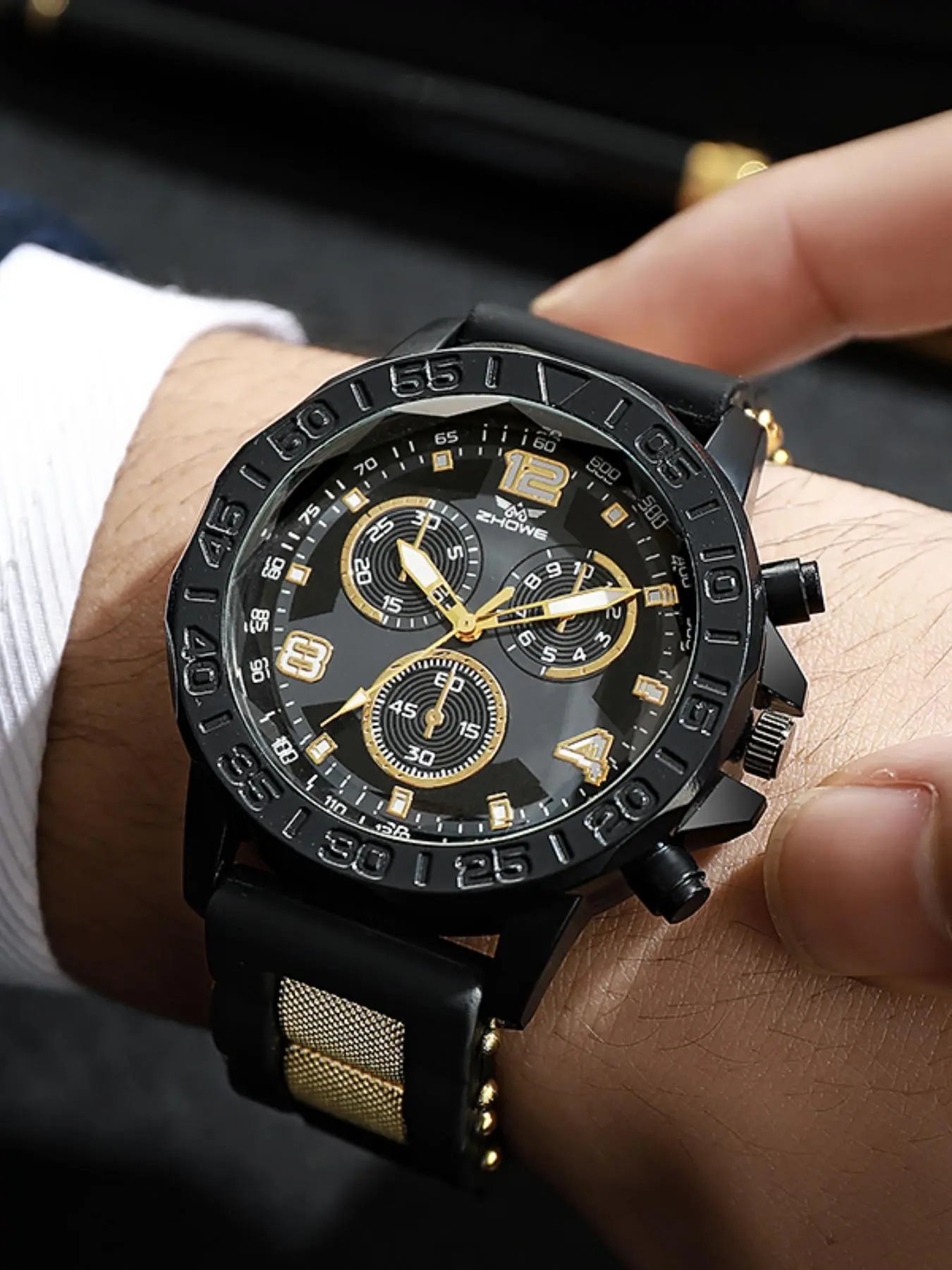 Men's Sporty Minimalist Analog Quartz Watch, Fashionable Wristwatch with Silicone Strap, Trendy Exquisite Accessories, Birthday Gift, No Box Included, Modern Trendy Watch