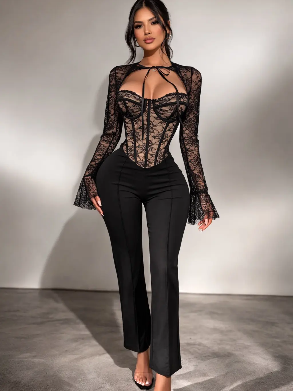 Cindy Long Sleeve Mesh Top