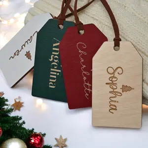 Cozy Custom Wooden Christmas Stocking Name Tags and Gift Labels For Family and Friends,Christmas Stocking Tag,Name Tags,Laser Cut Name Tags