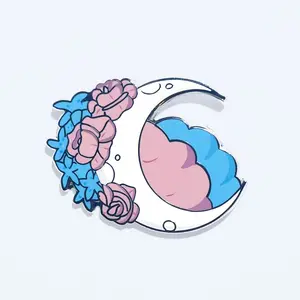 Trans Moon Pride Pin