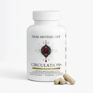 Dear Apothecary Circulation+ Blood Flow & Cardiovascular Support Supplement for Women & Men, Healthy Circulation & Energy, with Alpha Lipoic Acid, L-Taurine, Magnesium, Cinnamon, Cayenne, Biotin, 60 Capsules