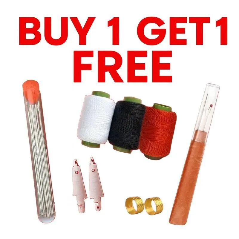 ��Buy 1 Get 1 FREE��34PCS Big Eye Needle Sewing Kit �C Quilting Needles, Threader, Seam Ripper, Thimble & Threads for DIY Repairs