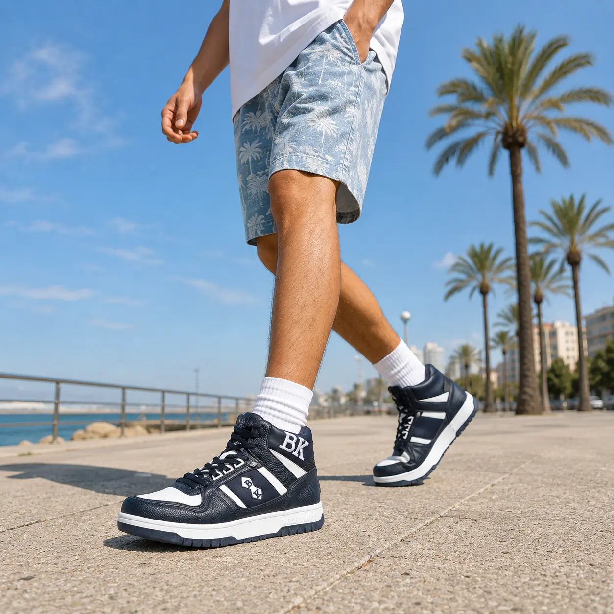 British Knights Men's High Top  Casual Streetwear Skate Shoes Retro Basketball  Black White High Top  Boy Summer Vibes Sneakers Breathable Non-Slip Athletic DealsForYouDays Training Running tiktokshopbacktoschool BackToSchool tiktokshopsummersale