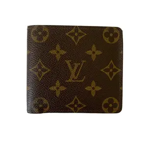Pre-owned Louis Vuitton Wallet Small Leather Goods monogram mens bifold RA950 authentic w COA