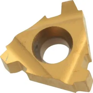 Carmex 16 IR 6 STACME BXC Carbide Laydown Threading Insert TiN Finish, RH Internal Stub Acme Thread, 6 TPI, 3/8" Inscribed Circle, 0.146" Thick 16IR6STACMEBXC