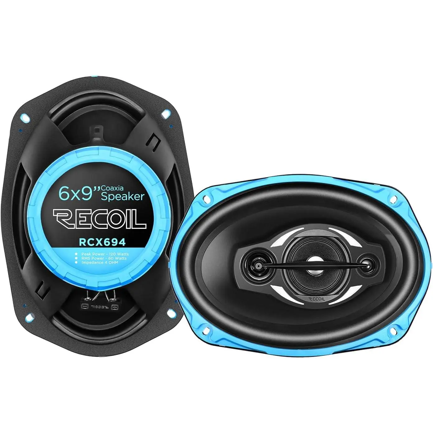 RCX694 4Way 6X9 Inch Car Audio Coaxial Speaker System| with Grilles Pair