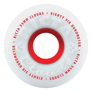 55mm Clouds Red 86a Ricta Skateboard Wheels