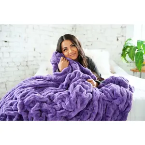 Hugs Meadow Violet Blanket