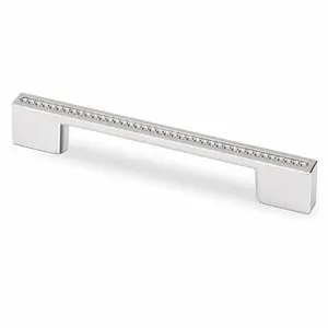 Topex M3805.96128CRLSWA 5.05 in. Rectangular Pull Chrome Swarovski Crystals