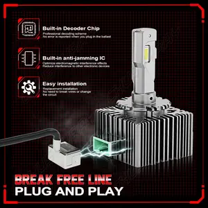 For 2008 2009 2010 2011 2012 Buick Enclave Front LED Headlight High/Low Beam Replace Xenon HID Led Headlamp