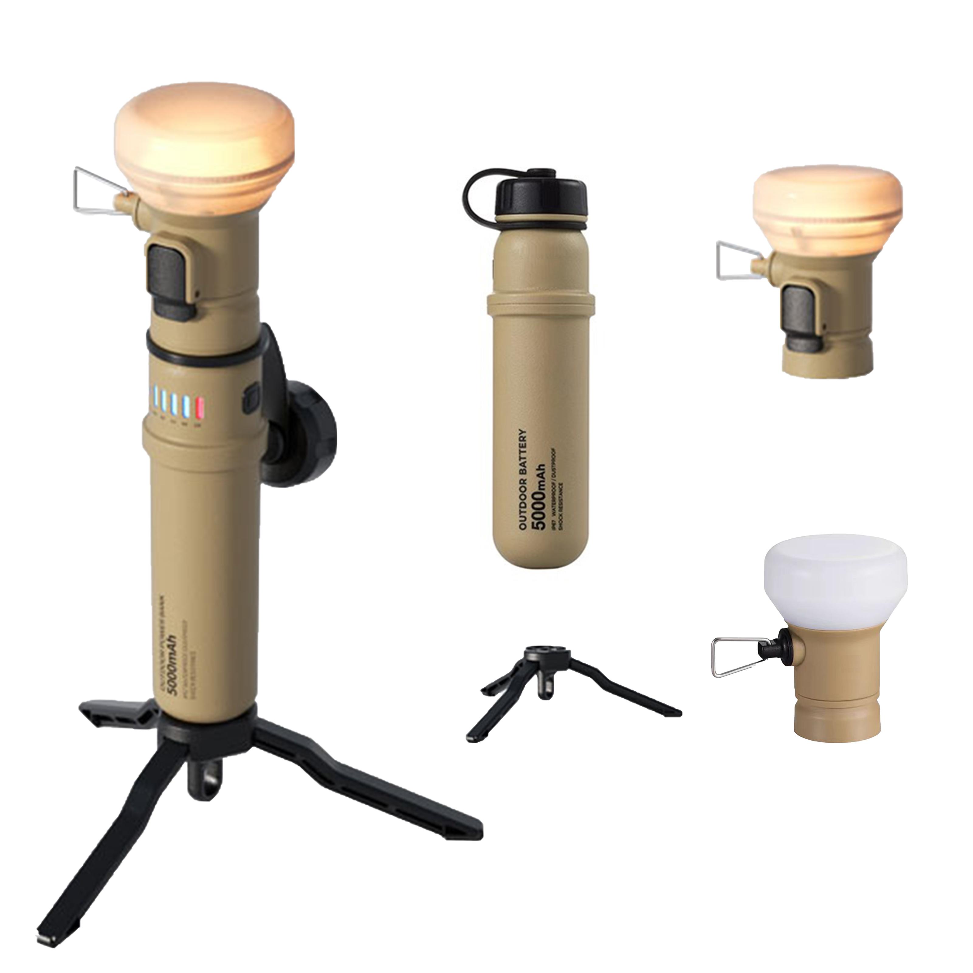 XTAUTO Camping Light Telescopic, Collapsible Magnetic Camping Lantern with 12000mAh Battery, Telescoping IPX6/IPX7 Waterproof Flashlights, Camping Lamp for Emergency, Camping, Hiking