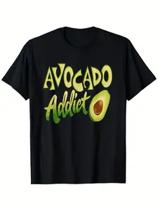 Men's Funny Avocado Lover Graphic T-Shirt - 100 Co