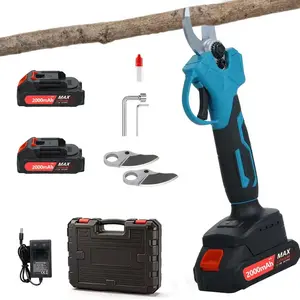 Professional Cordless Electric Pruning Shears, Battery Powered Garden Clippers for Tree Branches, Shrub & Orchard Trimming, Heavy Duty Easy Cut Tool for Landscaping, Handheld Power Pruner for Gardeners