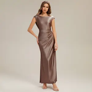 Ever-Pretty 2026 New Trend Silky Satin Bodycon Dress – High Stretch, Moderate Thickness & Breathable – Your Go-To for Prom, Bridal Party & Evening Gala ES02727