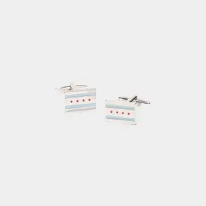 Chicago Flag Cufflinks