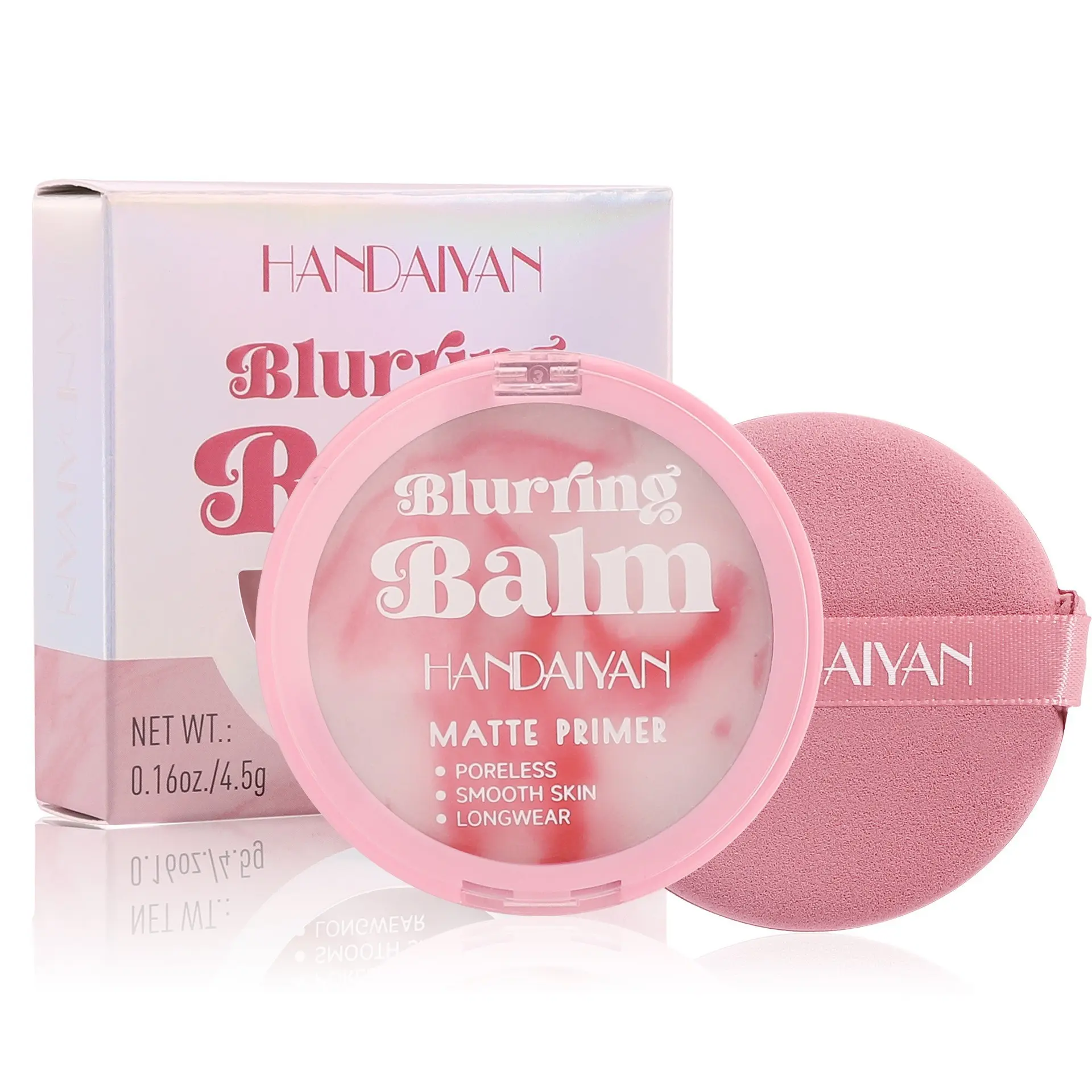 Handaiyan Matte Contour Foundation Liquid with Powder Puff, Compact, Waterproof Oil Control Long-Lasting Natural Finish, Smooth Flawless Coverage