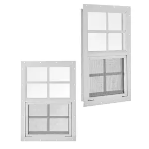 Versatile Small Sliding Outbuilding Window – Aluminum Alloy Frame with Tempered Glass & Fiberglass Screen – Flush Mount, Easy Install, Ideal for Outbuildings, Greenhouses, Chicken Coops, Playhouses, Garages – 12×18" or 14×21"
