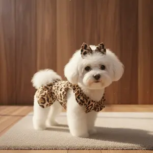 Princess Skirts for Puppies & Kittens Leopard Print Pet Dresses for Bichon Frise Miniature Dachshund Yorkshire Terrier French Bulldog Poodle Short-Haired Cat Maine Coon American Curl Bobcat Summer Style Costume Outfits