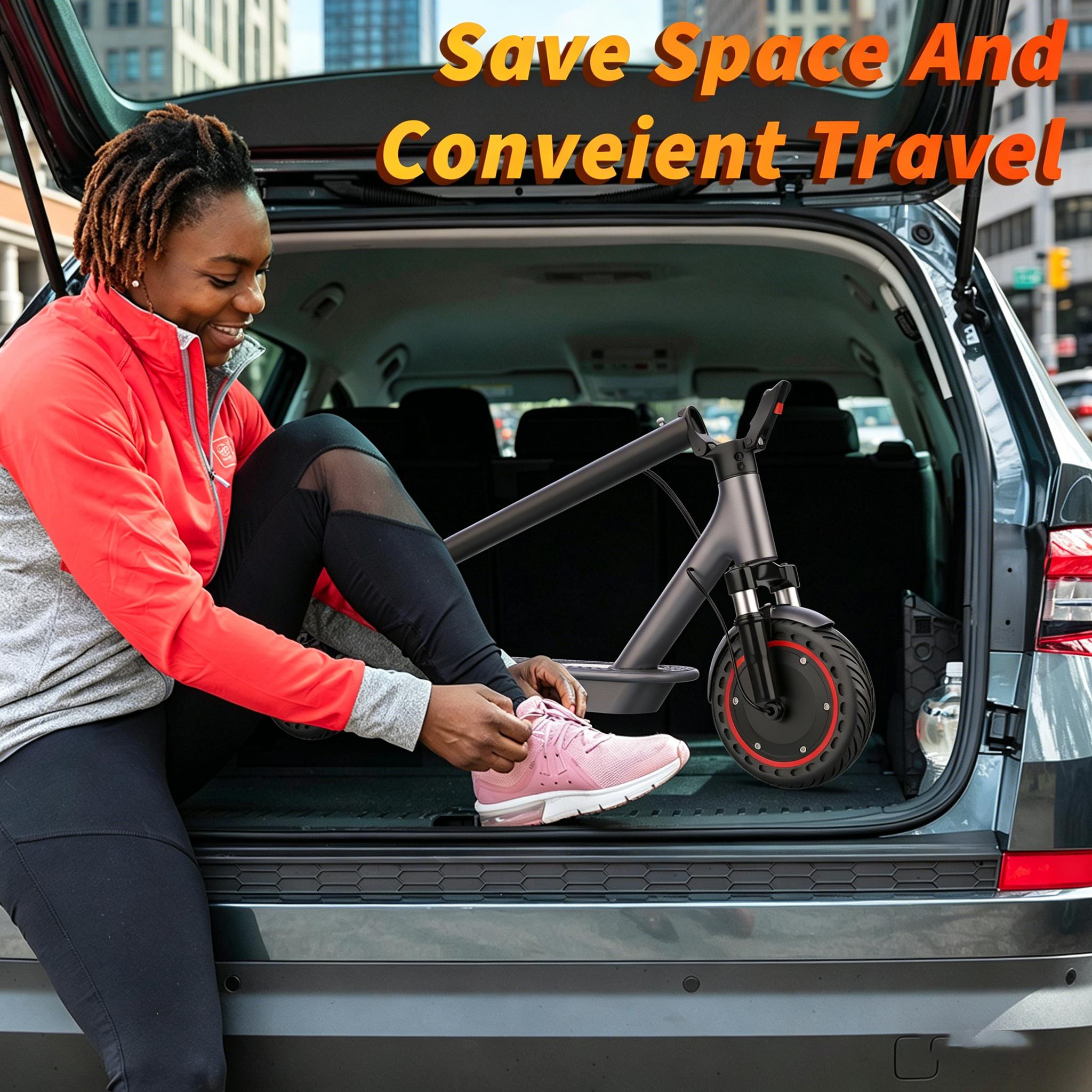 A2026 Upgraded Folding Electric Scooter for Adults & Kids | 8.5"/10"/14" Tires | 16-22 Mph Top Speed | 12-50 Miles Long Range | Dual Braking & Suspension | App Control | With Seat & Storage Bag