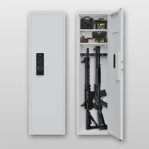 SLATE Wall-Mounted Safe – Passcode & Key Access – Secure Storage for Gear & Valuables – Clean Hidden Design for Home, Office, Closet - White