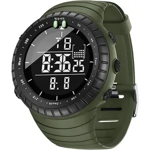 BYW28   Men's Watches Sports Outdoor Waterproof Military Watch Date Multi Function Tactics LED Face Alarm Stopwatch for Men