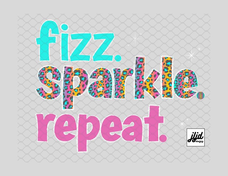 Fizz Sparkle Repeat | Bomb Party Fizz | unisex graphic tee t-shirt SoftStyle Ring Spun Cotton | BP jewelry rep apparel