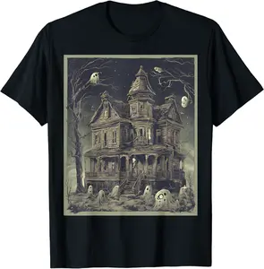 Haunted House Alien Mysteries T-Shirt - 71B0CLFT4TBH