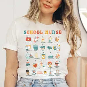 School Nurse Shirt, School Nurse Alphabet Nurse sweatshirt, Appreciation Nursing Gift P