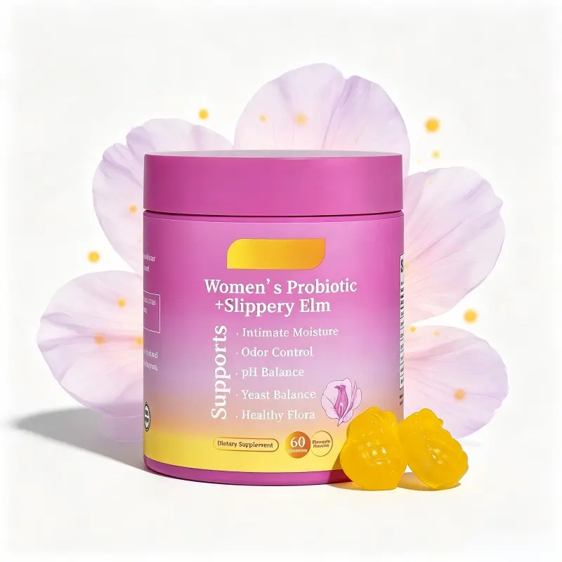 Her Juicy Feminine Probiotics Gummies – Easy Chew Daily Routine Solution Featuring Slippery Elm Bark, Prebiotics & Lactobacillus Complex Delivering Long-Lasting pH Harmony & Dryness Comfort, Hawaiian Pineapple Gummies 60 Counts
