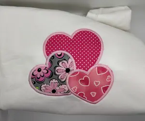 Hearts Applique Sweatshirt Size Large