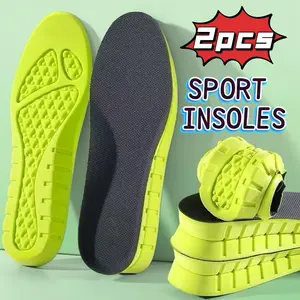 2pcs (1 Pair) Sports Insoles for Running Shoes, Soft High-Elastic Shock-Absorbing Shoe Pads, Breathable Cushion Insoles for Men and Women, Comfortable Support for Running, Walking, Training and Daily Wear, Shock Absorption Comfy