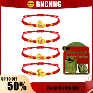 BNCHNG Chinese New Year of The Horse 2026 Red String Bracelets Chinese Zodiac Bracelet Horse Charms Handmade Braid Rope Bracelets Good Luck Bracelet for Women Men