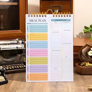 Meal Planner for the Whole Family 8.5x11 Inches 50 Tear-out Pages Magnetic Wall Mount Hourly Task Chart Organize Three Meals Weekly Menu Daily Planner