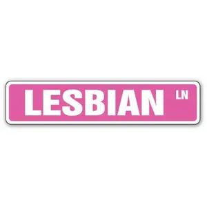 SignMission 1.5 x 7 in. Lesbian Street Decal - Lipstick Lover Decals Fun Lgbt