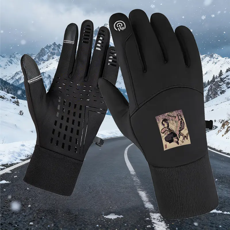 Guanti Invernali Uomo Donna – Touch Screen, Antivento, Impermeabili, Termici – Colore Nero