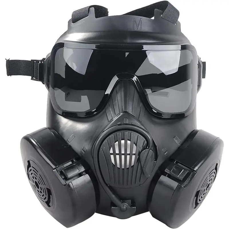 Full Face Airsoft Gas Mask Tactical Skull Dummy Toxic Game Mask for BB Gun CS Paintball Cosplay Costume Halloween Masquerade
