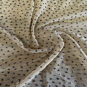 Elite Caviar Beads Spandex Blend Fabric - Elegant Premium Glitter Sparkle Sheer Material for Dressmaking, Costume Use | Spandex Palace