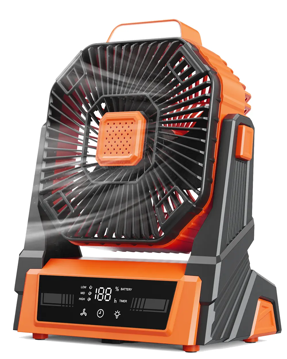 Smart Frog Portable Camping Fan, 20000mAh Rechargeable Battery Powered Tent Fan with LED Light, 3 Speeds, Timer, Power Bank for Outdoor Camping,Travel,dorm essentials,home essentials，BackToSchool campingessentials