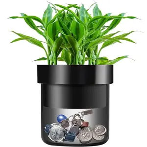Flower Pot Diversion Safe with Key Lock, Secret Hidden Safe Lock Box, Perfect for Hiding The Valuables Inside Flower Pot’s False Bottom, Plants Not Include