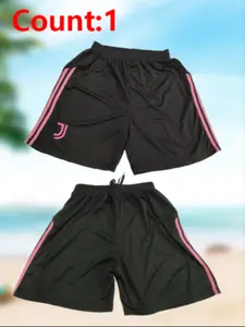 Breathable Polyester Soccer Pants with Embroidered Letters and Numbers, Loose-Fitting Style for Training and Casual Wear, Perfect for All Seasons, Athleisure Shorts, Lightweight Breathable Shorts, Breathable Sports Shorts
