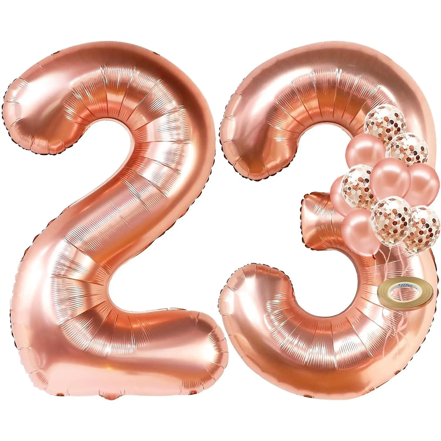 Rose Gold 23 Balloon Numbers - 40 Inch23Rd Birthday Decorations For Women | Rose Gold 23 Balloons | 23 Birthday Balloon For 23 Birthday Decorations For Women | Rose Gold 23 Number Balloons