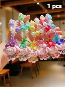 Cute Long Ear Bunny Keychain with Sequins, Perfect Seasonal Gift for Couples, Unique Design for Everyday Use, Great for Birthdays and Special Occasions