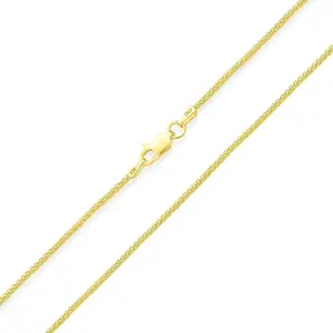 Slender 3MM Caviar Coreana Popcorn Chain Necklace Gold Plated Sterling Silver