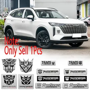 1Pcs Aluminum Alloy Transformers Decepticons Cool Autobots Logo Car Styling Fender Rear Trunk Body Emblem Badge Sticker Motorcycle Decoration Decal Accessories