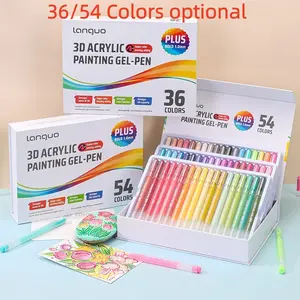 3D Acrylic Gel Pen, Quick-Drying 1.0mm Acrylic Paint Pen, Graffiti Painting Set, Note-Taking, Marking, Greeting Cards, Coloring, Outlining