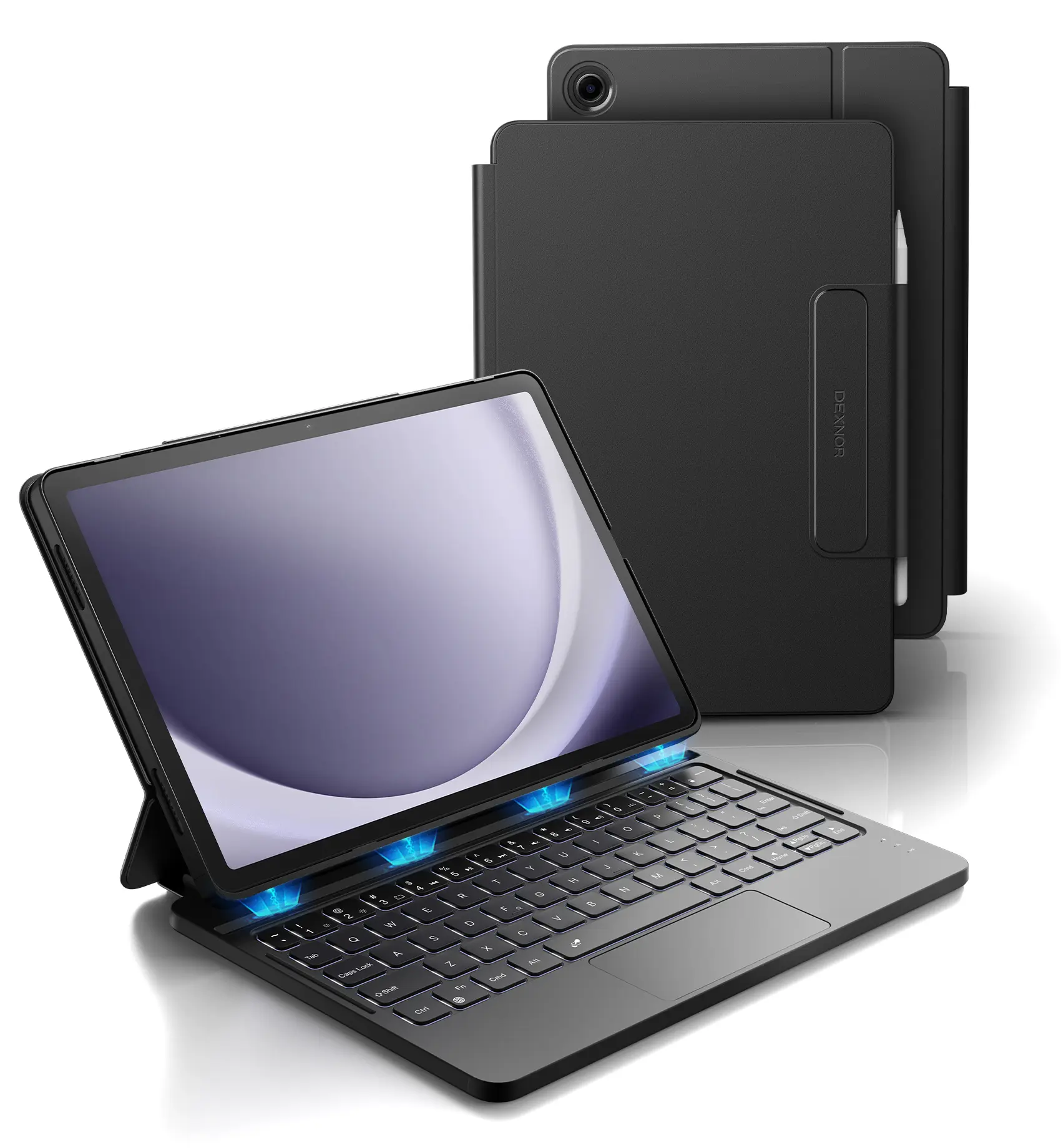 Dexnor for Samsung Galaxy Tab A9+ Plus Case with Keyboard, Ultra-Light Magnetic Folio Keyboard Cover with Multi-Touch Trackpad Backlit Stylus Holder for 11" Samsung Galaxy Tab A9+ Plus (2023)