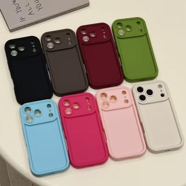 Apple iPhone 12–17 multi-color minimalist phone case, Tianyan tiered drop-proof protective cover